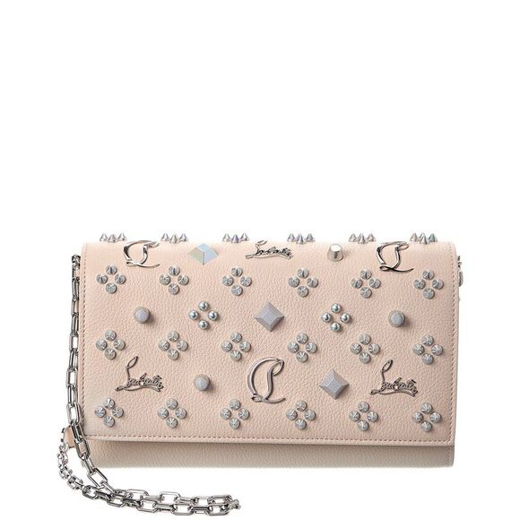 Christian Louboutin Paloma Leather Wallet On Chain, White - Picture 1 of 4
